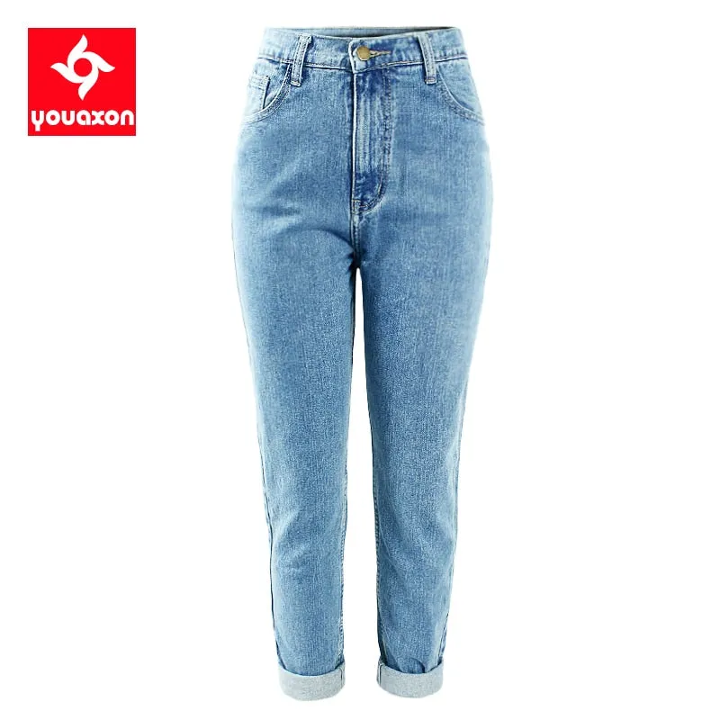 1886 Youaxon 100% Cotton Vintage High Waist Mom Jeans/Boyfriend