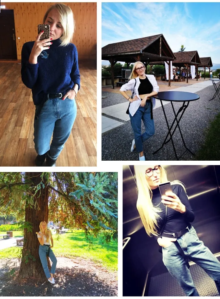 1886 Youaxon 100% Cotton Vintage High Waist Mom Jeans/Boyfriend