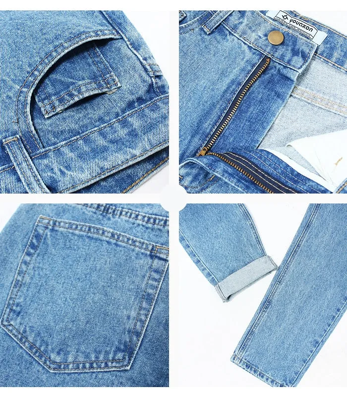 1886 Youaxon 100% Cotton Vintage High Waist Mom Jeans/Boyfriend