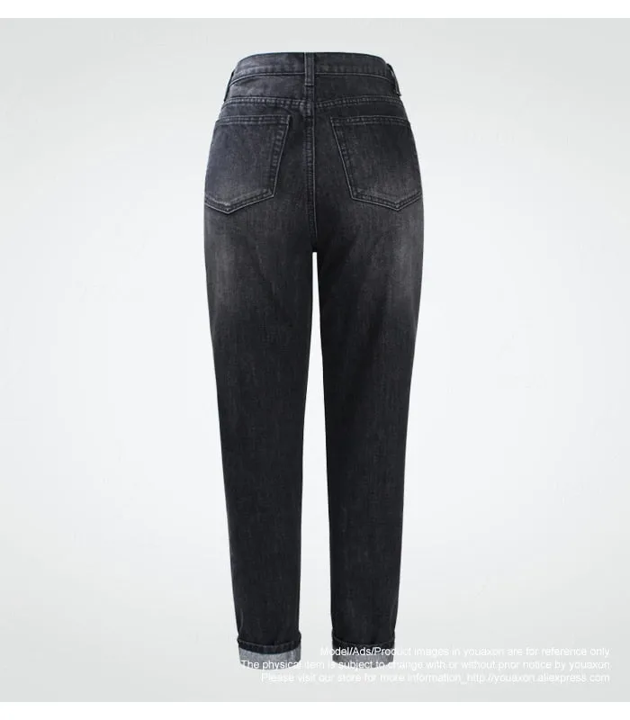 1886 Youaxon 100% Cotton Vintage High Waist Mom Jeans/Boyfriend