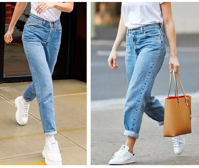1886 Youaxon 100% Cotton Vintage High Waist Mom Jeans/Boyfriend