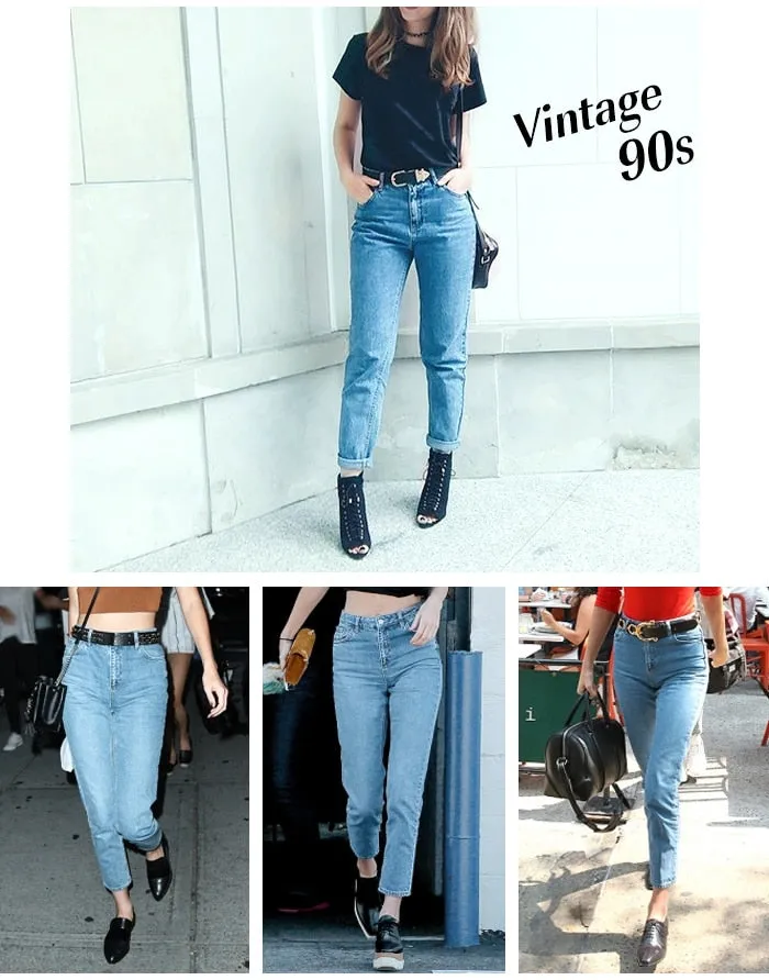 1886 Youaxon 100% Cotton Vintage High Waist Mom Jeans/Boyfriend