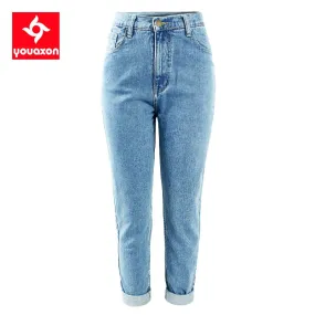 1886 Youaxon 100% Cotton Vintage High Waist Mom Jeans/Boyfriend