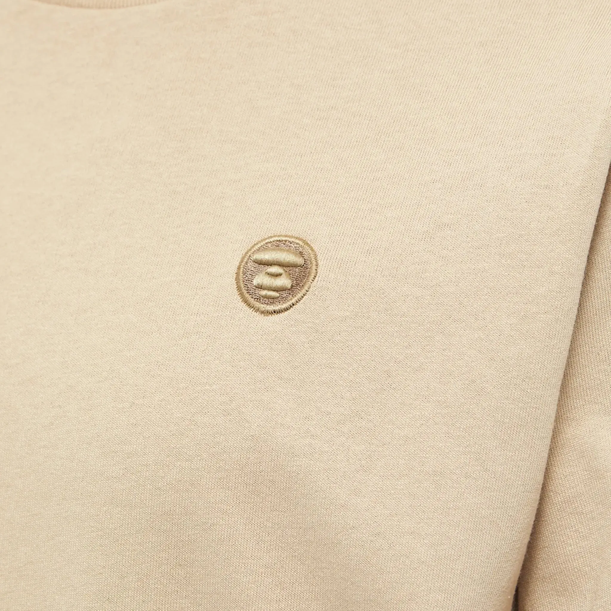 AAPE Moonface Embroidered Tee Khaki