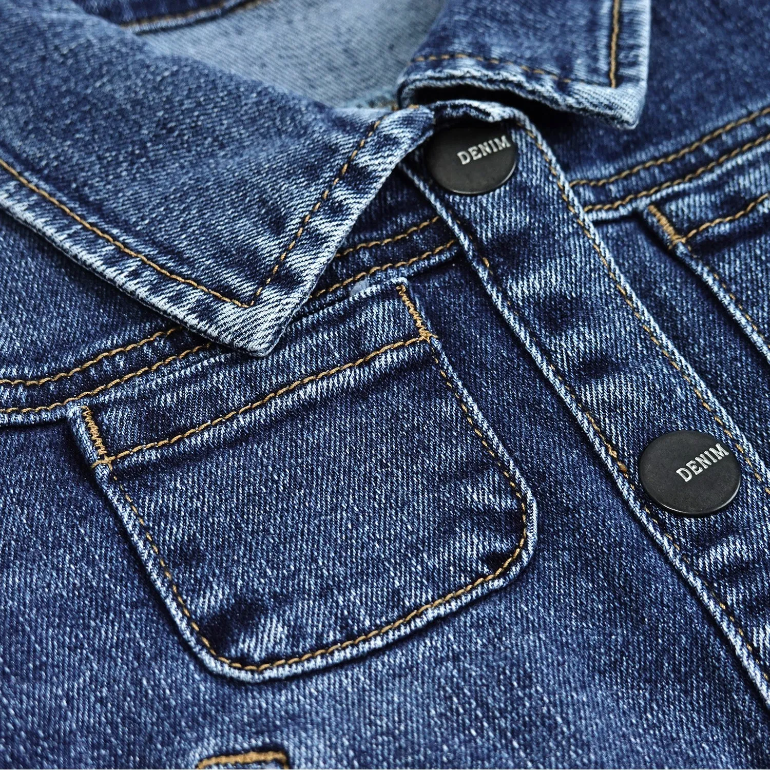 Baby Denim Jacket,Little Toddler Kids Simple Design Stretch Jean Coat