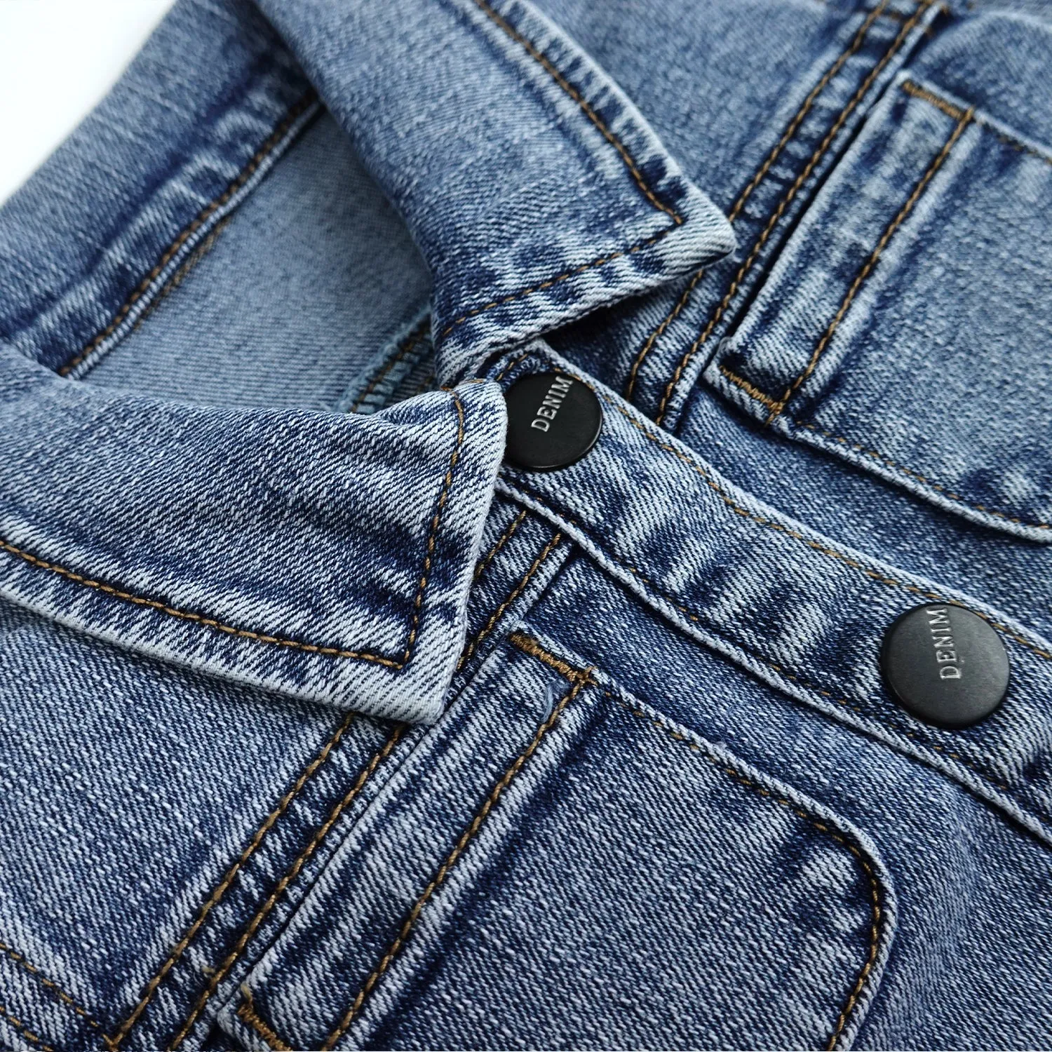 Baby Denim Jacket,Little Toddler Kids Simple Design Stretch Jean Coat