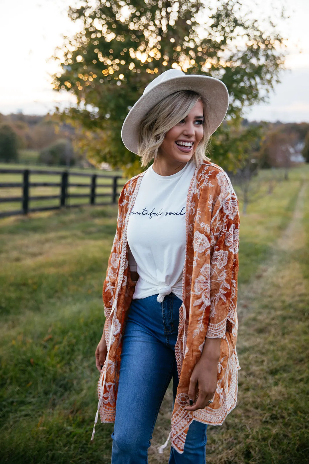 Beautiful Soul Long Sleeved Embroidery Tee