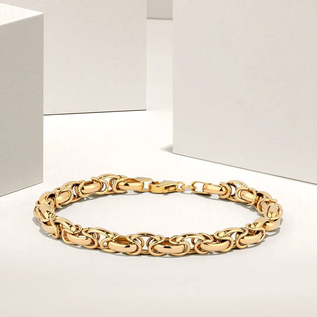 Belcher Link Bracelet in 9ct Yellow Gold