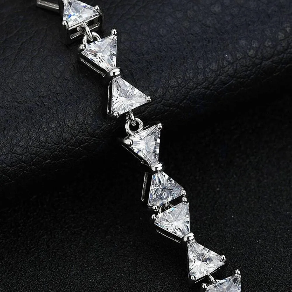 Belle The Beauty CZ Ribbon Bracelet