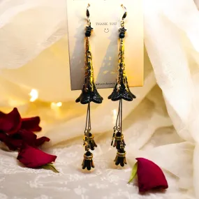 Black Luxx Silver Bohemian Bloom Earrings