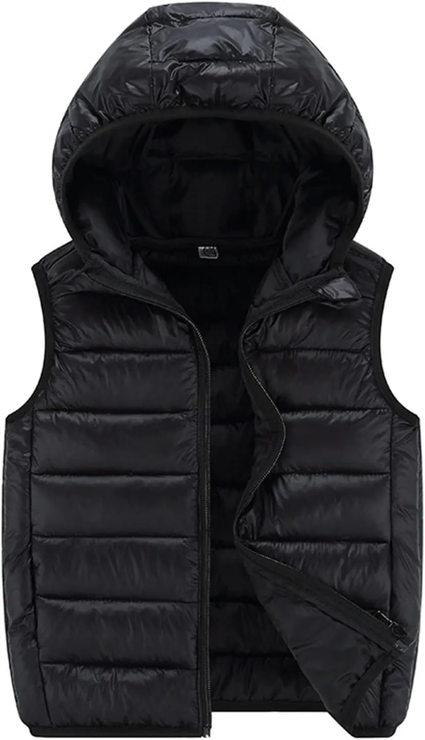 Boys Girls Lightweight Down Vest Winter Sleeveless Puffer Jacket for Kid Soft Lined Waistcoat