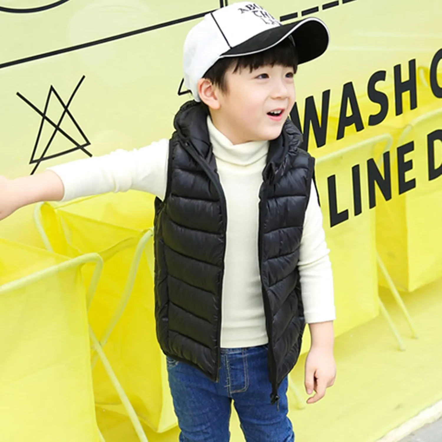 Boys Girls Lightweight Down Vest Winter Sleeveless Puffer Jacket for Kid Soft Lined Waistcoat