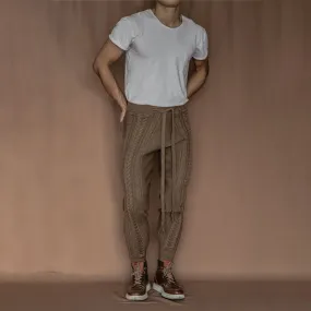Casual fashion slim knitted cropped trousers