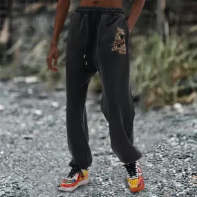 Casual retro street sports sweatpants trousers