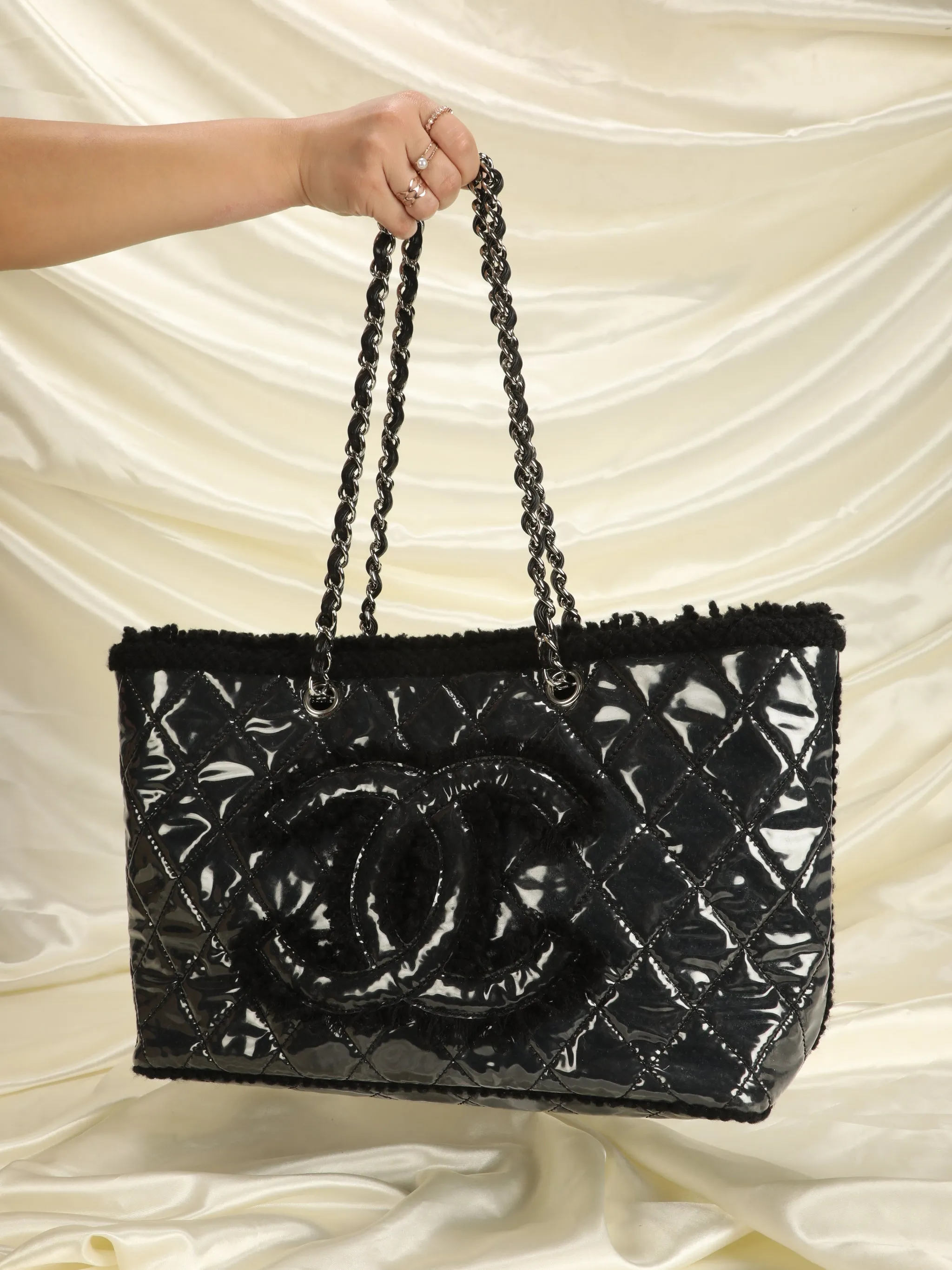 Chanel Tweed & Vinyl Tote
