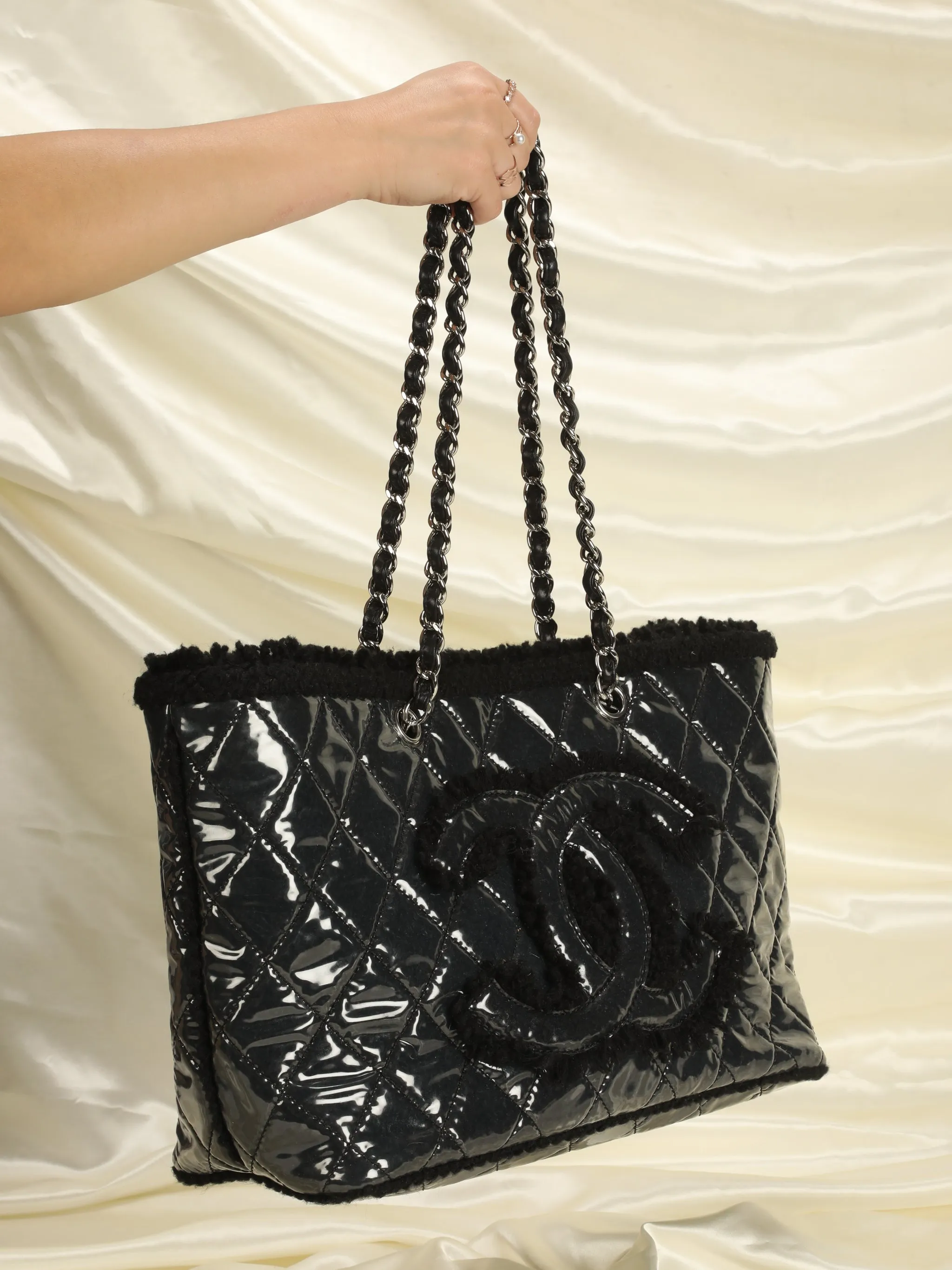 Chanel Tweed & Vinyl Tote