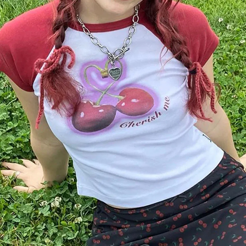 Cherry(sh) Me y2k Graphic Baby Tee
