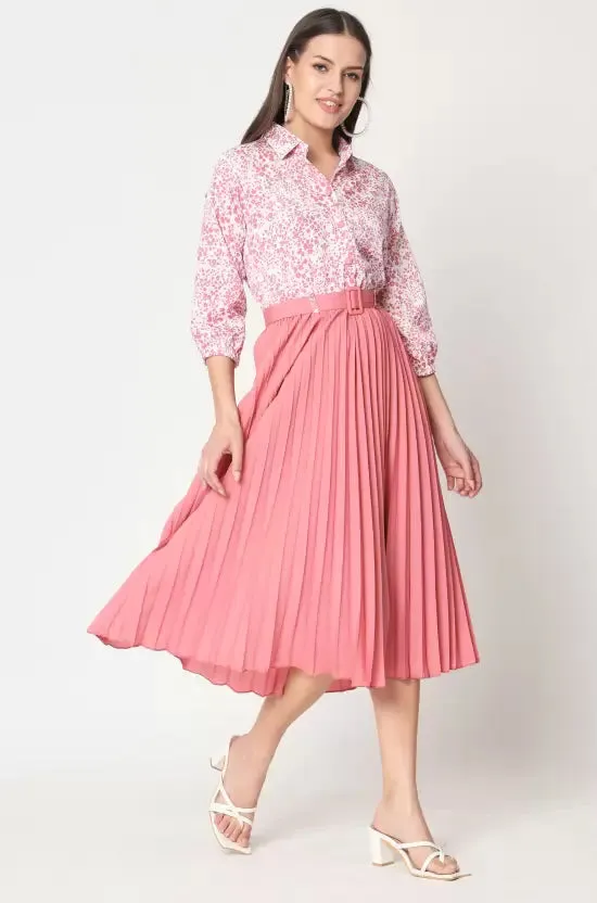 Chic Charm Collared A-line Dress