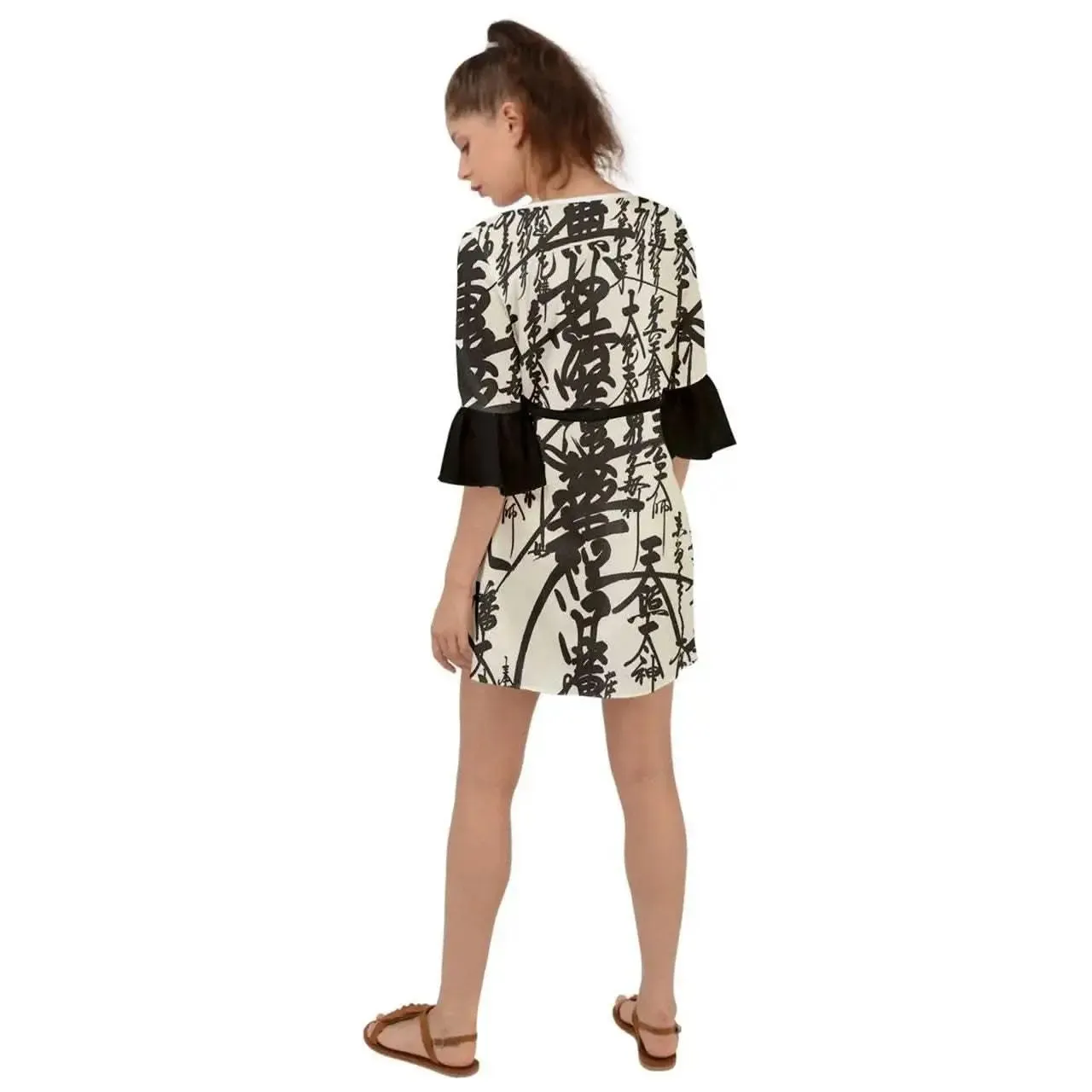 Chic Crisscross Oriental Mini Gown