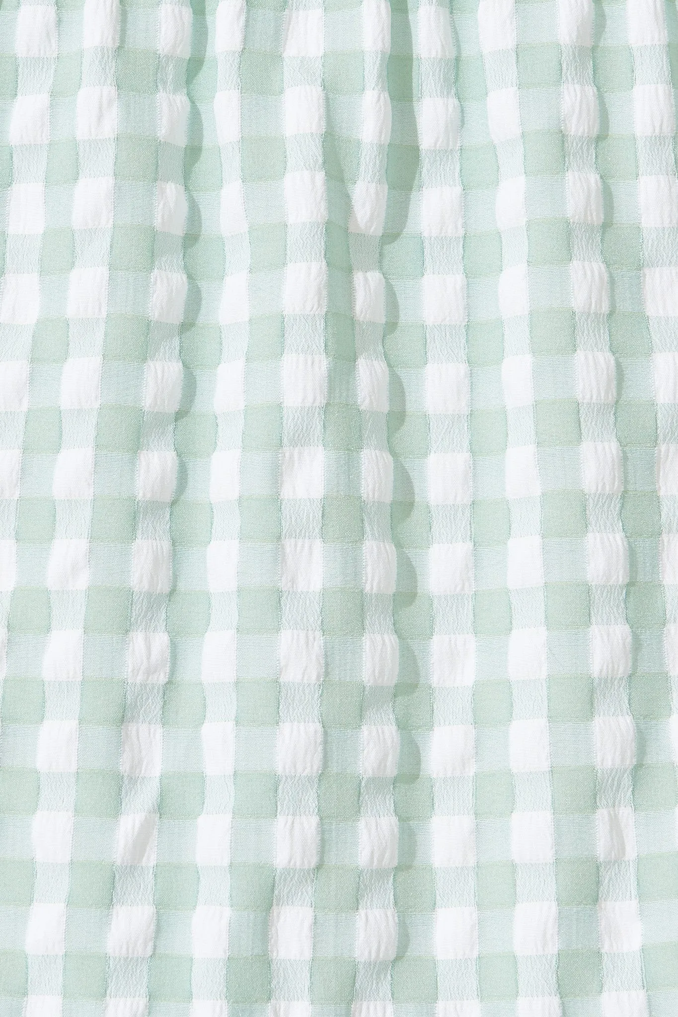 Chic Mint Gingham Midi Dress