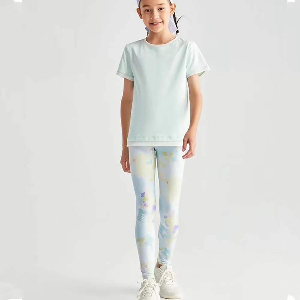Children's Yoga Clothes Pants Quick-Drying Breathable Running Training Cycling Sports Tights