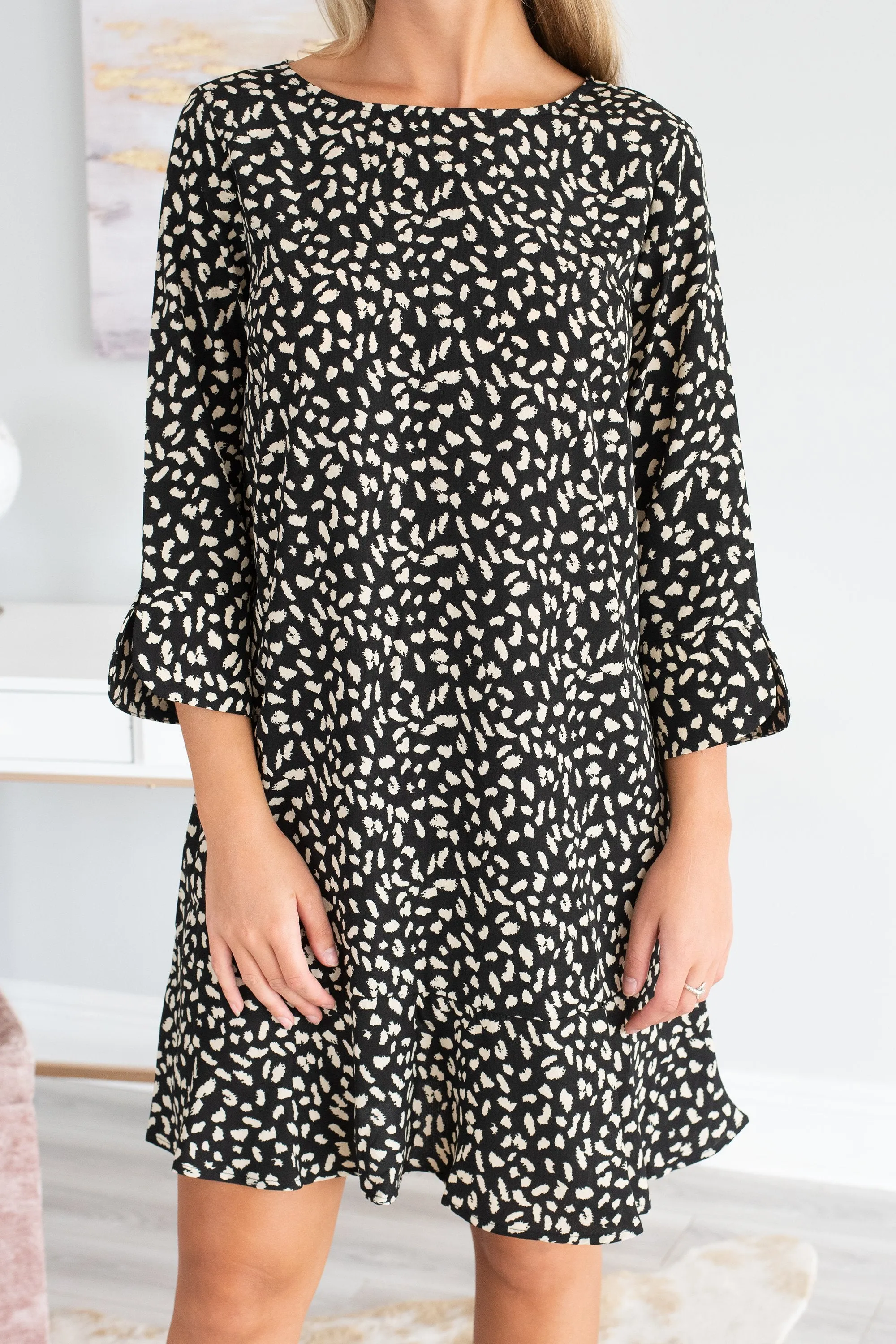 Clearly Yours Black And White Leopard Dress