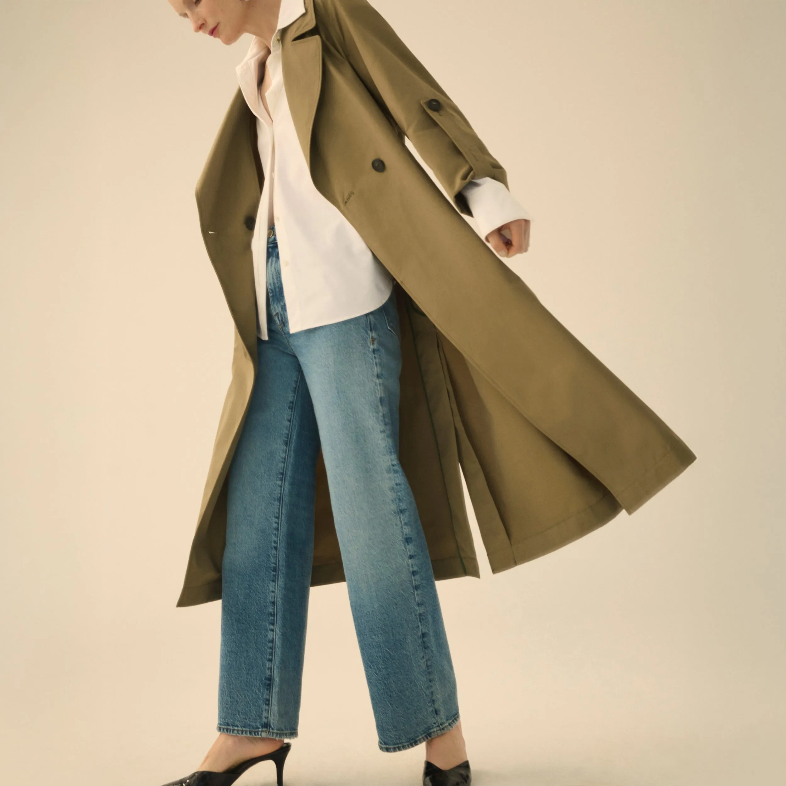 Curtis Statement Trench :: Bancha Green