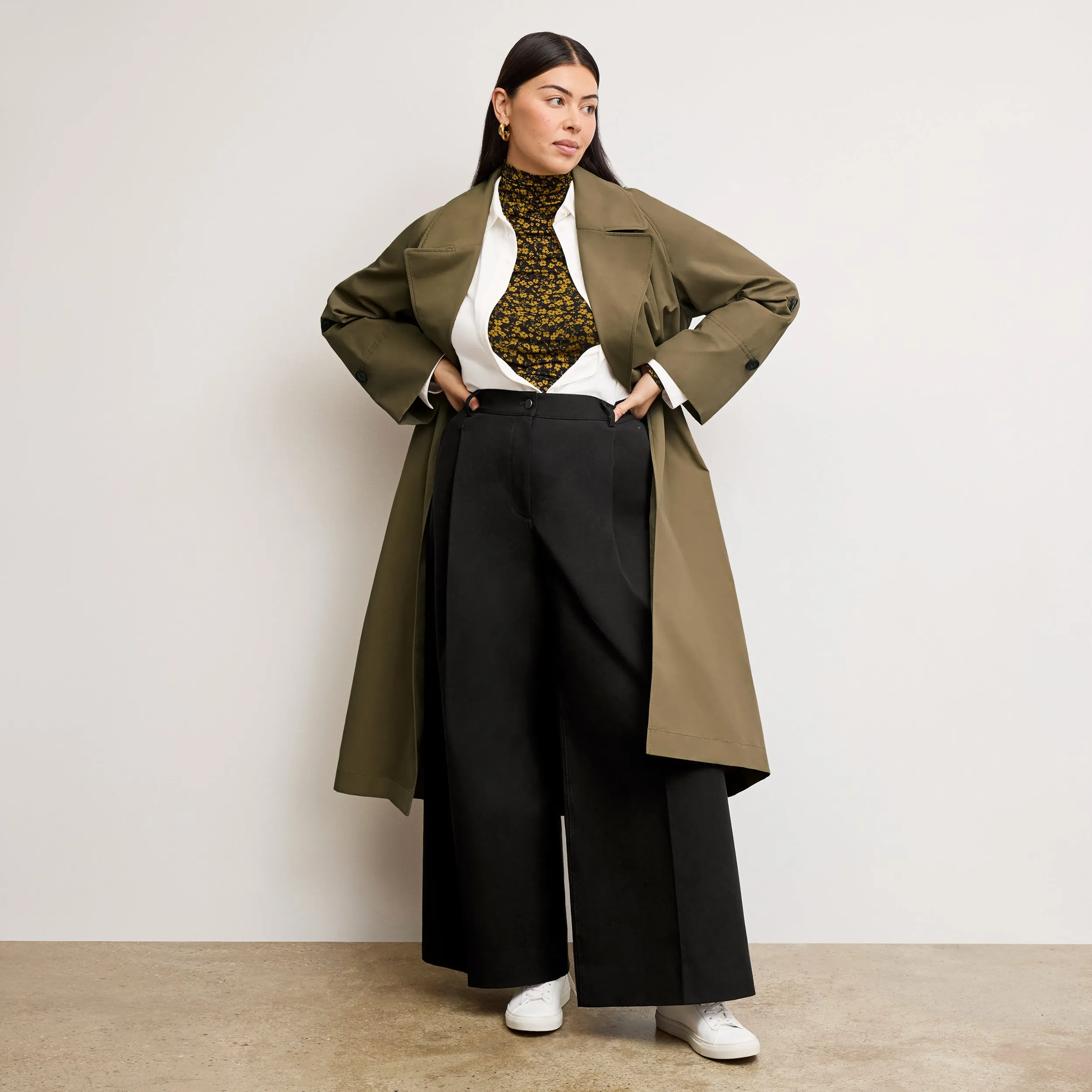 Curtis Statement Trench :: Bancha Green