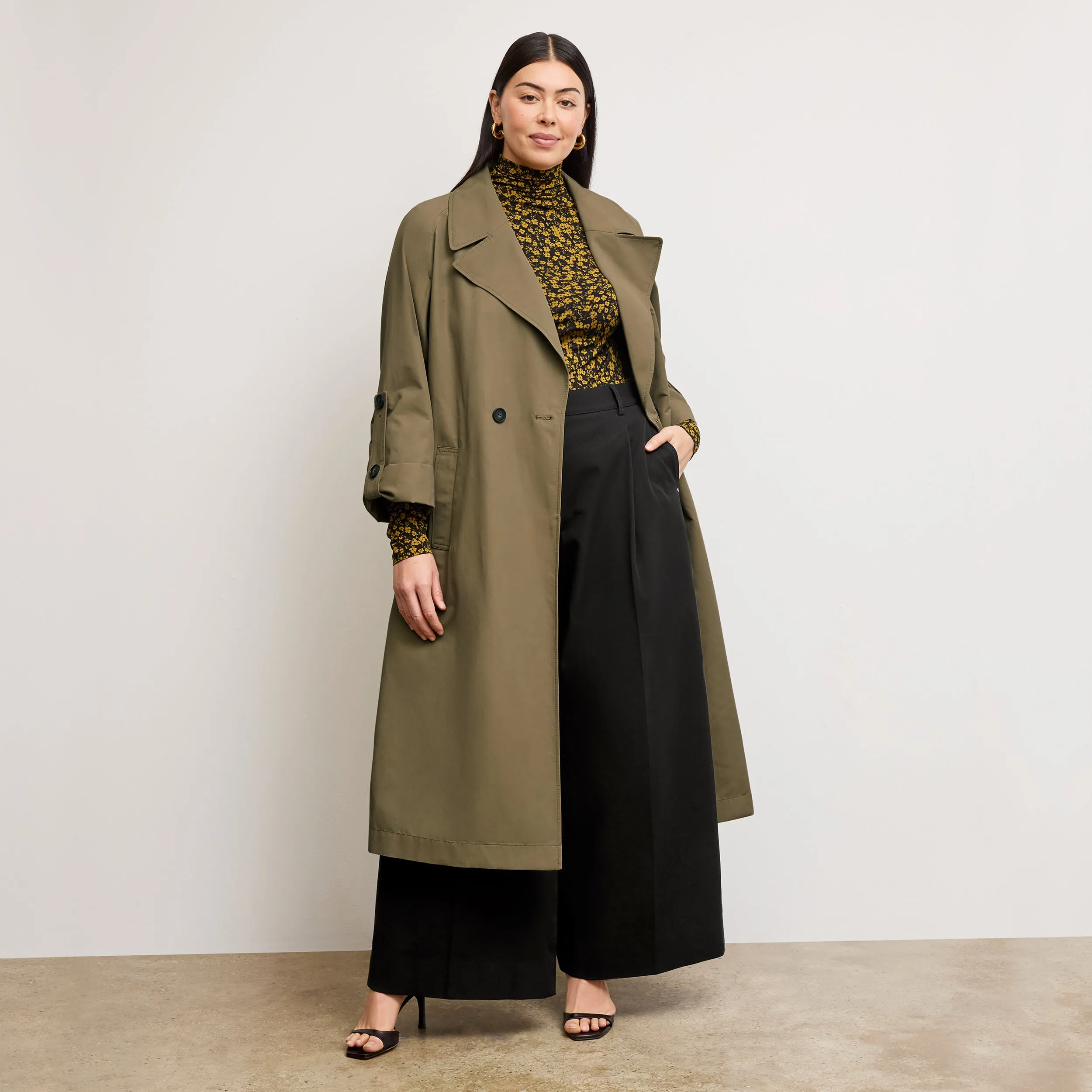 Curtis Statement Trench :: Bancha Green
