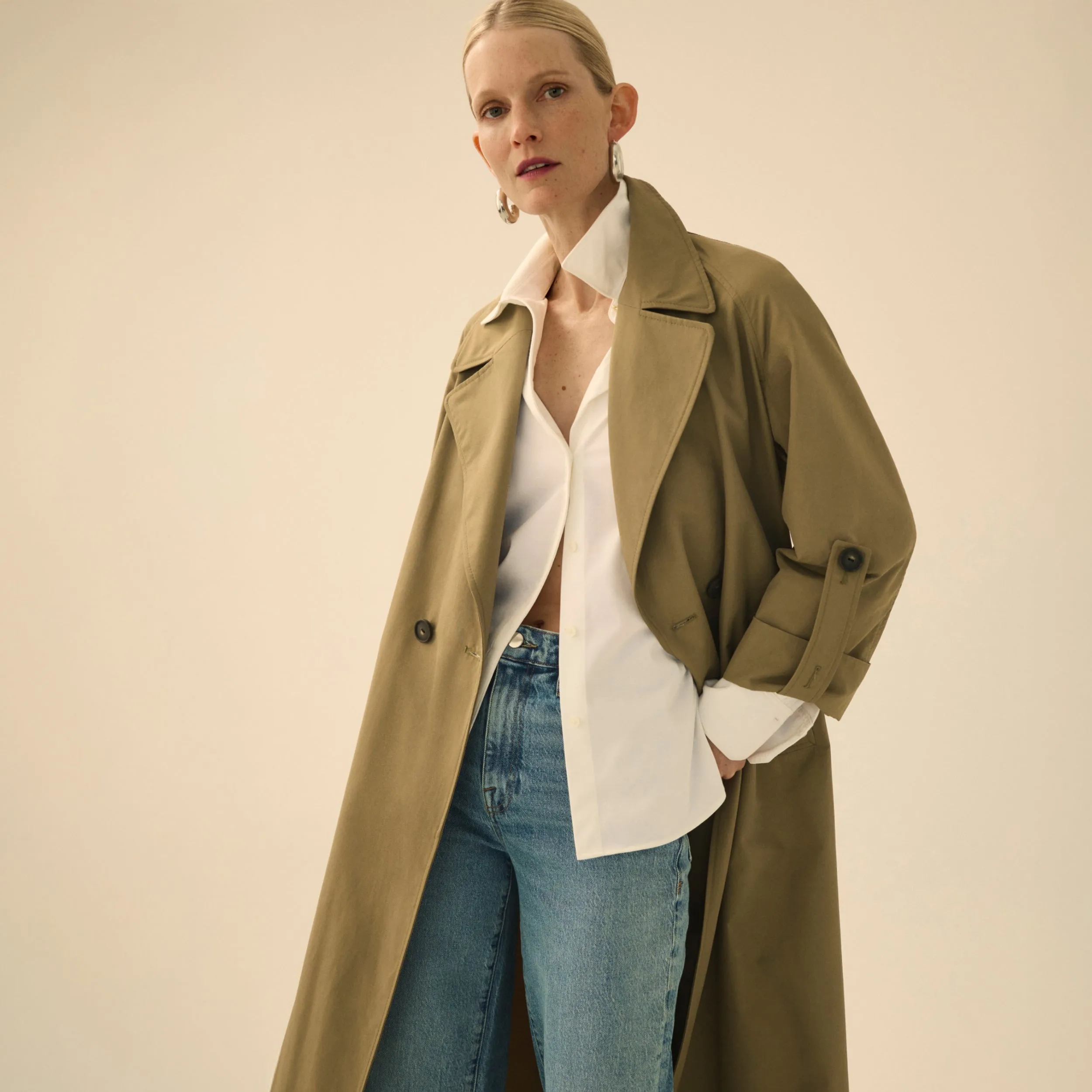 Curtis Statement Trench :: Bancha Green