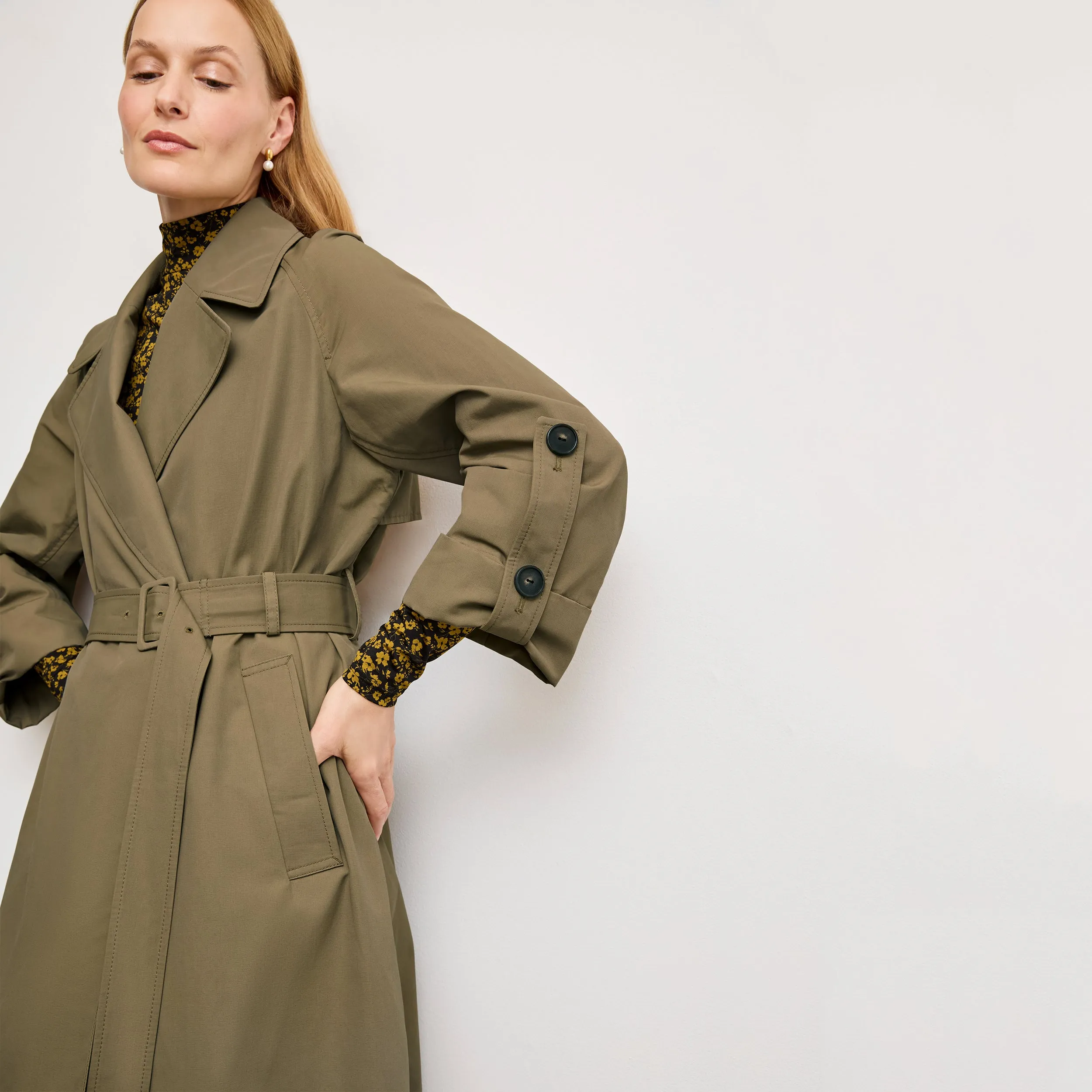 Curtis Statement Trench :: Bancha Green