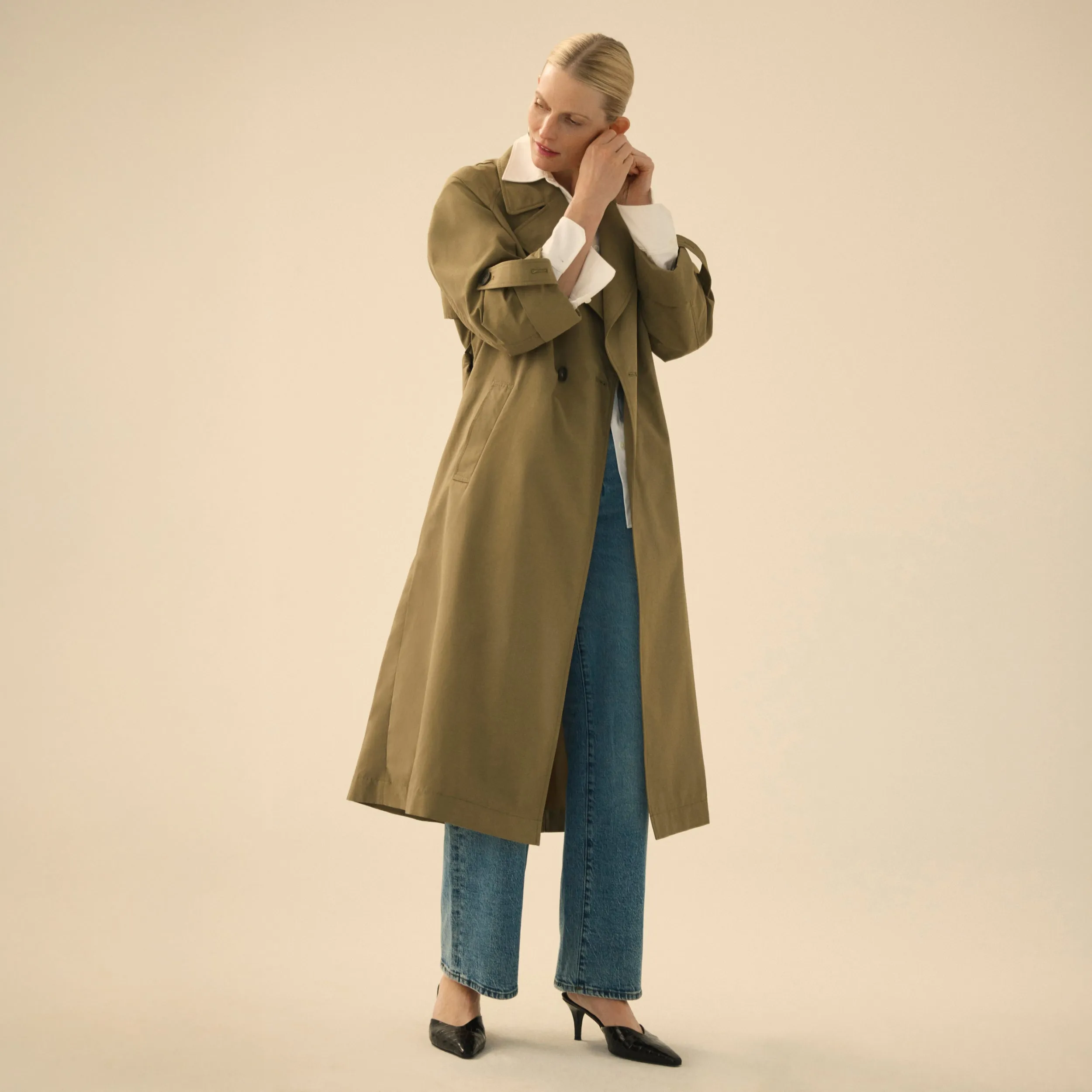 Curtis Statement Trench :: Bancha Green