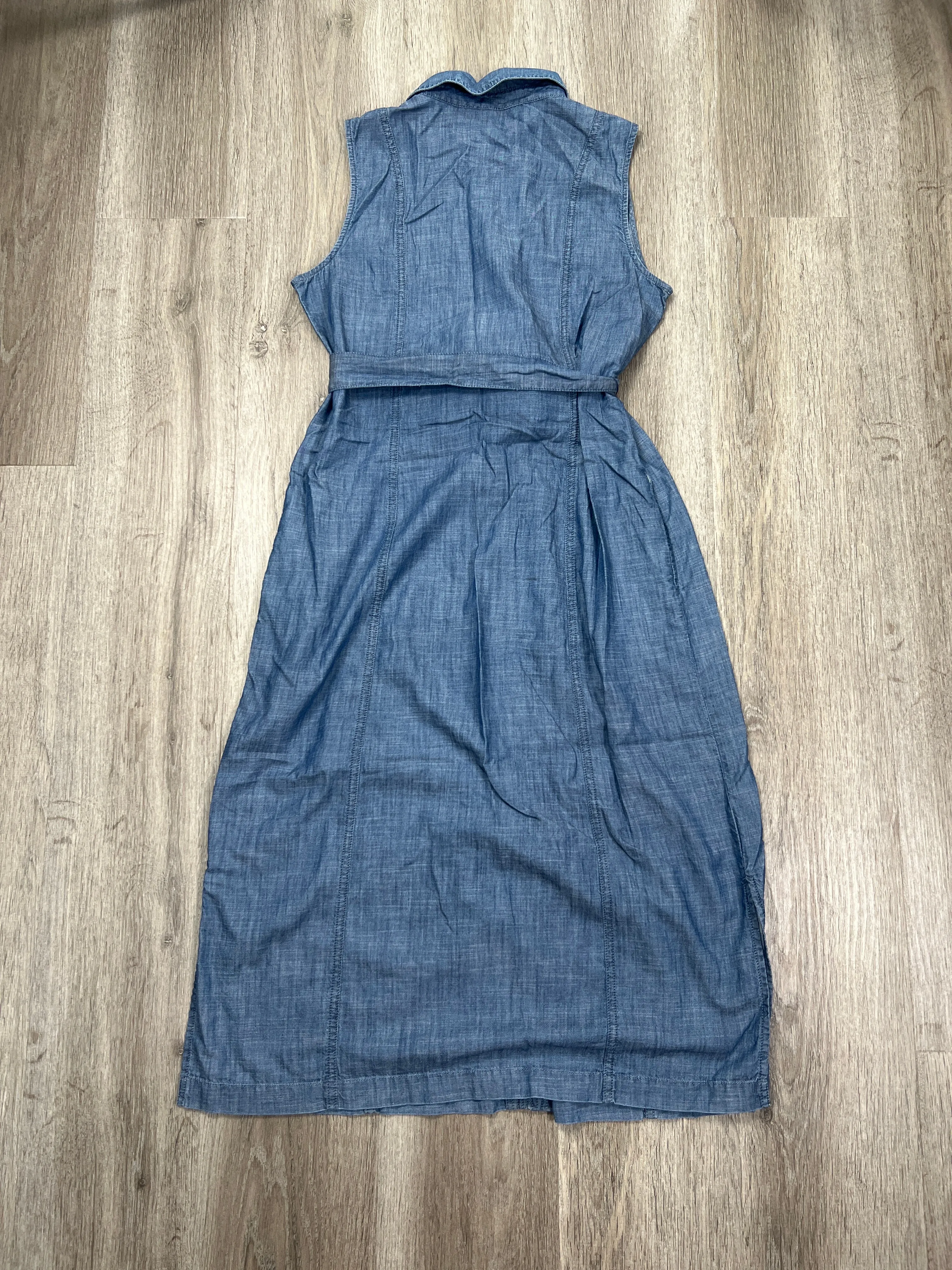 Dress Casual Midi By Talbots In Blue Denim, Size: S