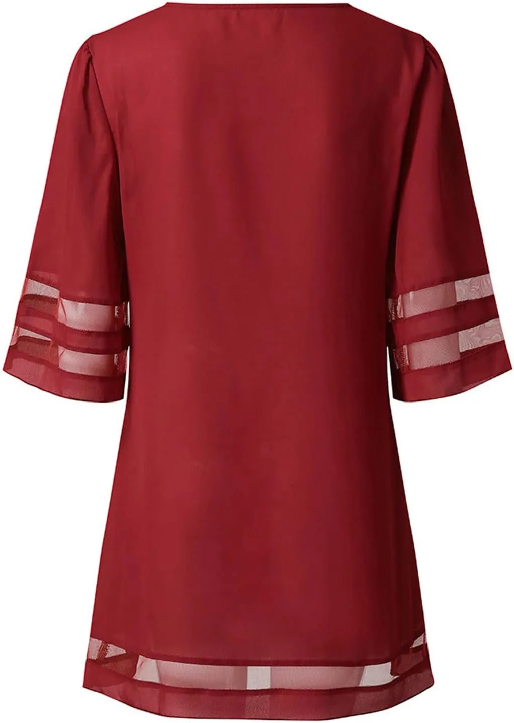 Dresses for Women 2024 Casual Loose A Line Tshirt Dress Crewneck Half Sleeve Trendy Mesh Hem Short Summer Dresses