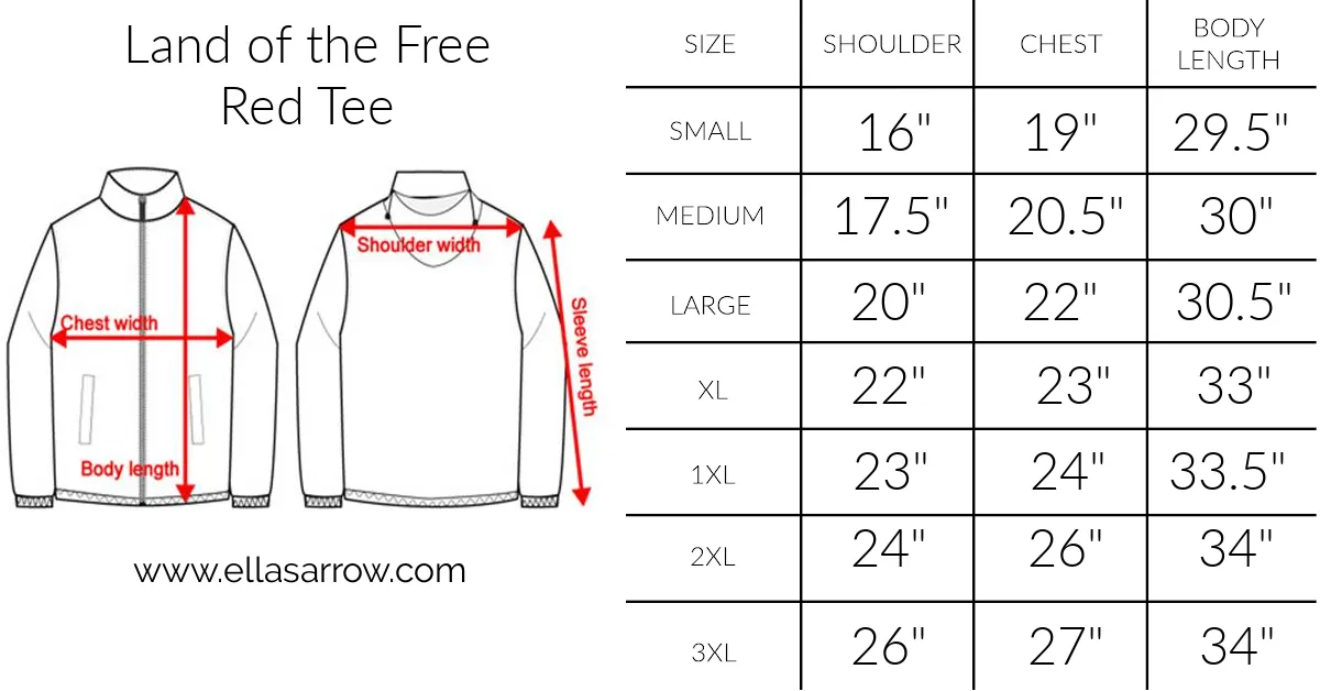 Land of the Free Red Tee