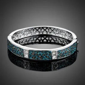 Leopard Print Crystal Bangle