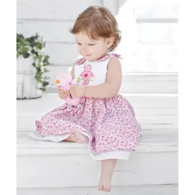 Love Bird Floral Print 100% Cotton Dress 6M 12M