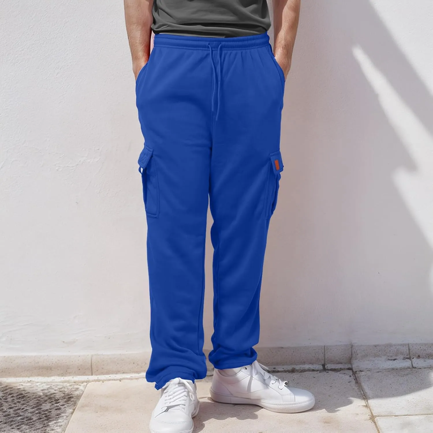 Mens Casual Cotton Sweatpants Breathable Comfy Joggers Workout Sport Pants Hiking Hunting Work Trousers