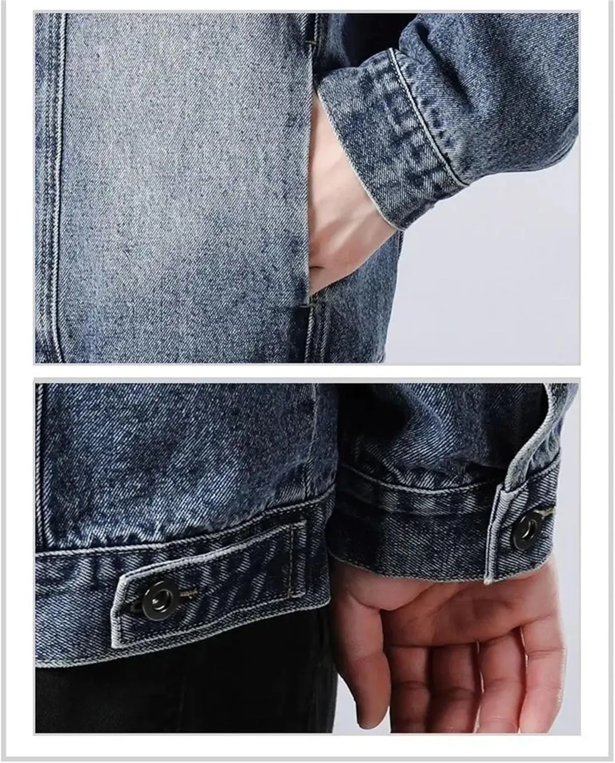 Men's Daily Denim Jacket Men Loose Casual Denim Coat Classic Vintage Jean Jacket For Spring