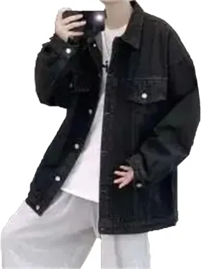 Men's Loose Casual Denim Jacket Men Spring Denim Coats For Men Classic Vintage Jean Jacket