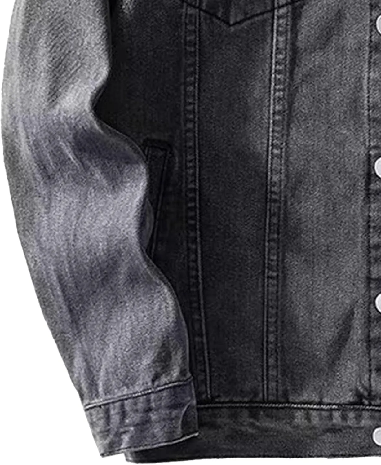 Men's Retro Workwear Cowboy Jacket Trendy Denim Distressed Ripped Slim Coat Classic Casual Denim Coats