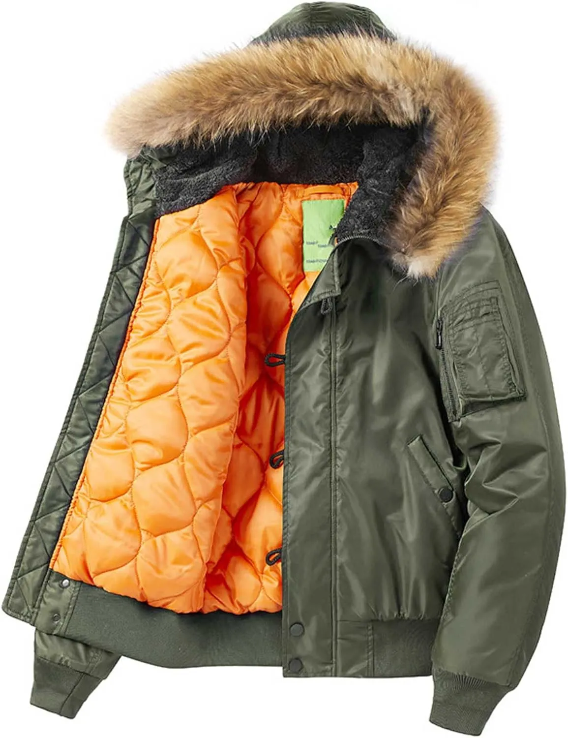 Mens Soft Lightweight Puffer Down Jackets Detachable Hood Water Resistant Winter Coat Hooded Insulated for Travel Ski