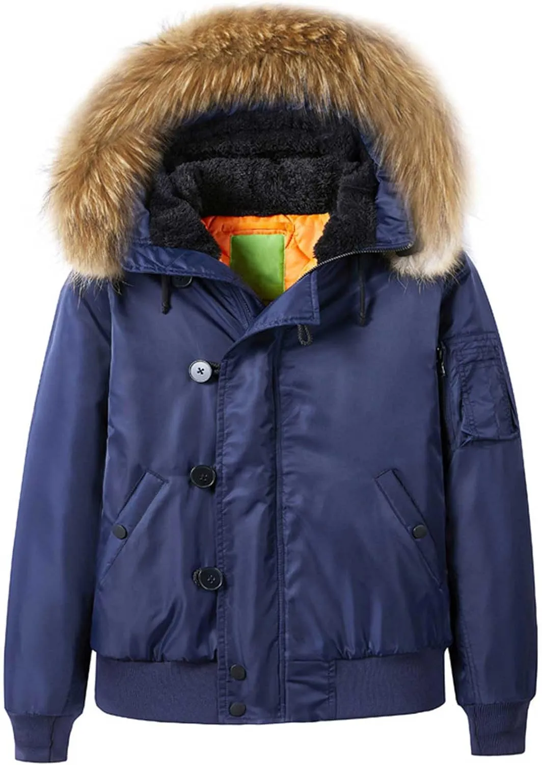 Mens Soft Lightweight Puffer Down Jackets Detachable Hood Water Resistant Winter Coat Hooded Insulated for Travel Ski