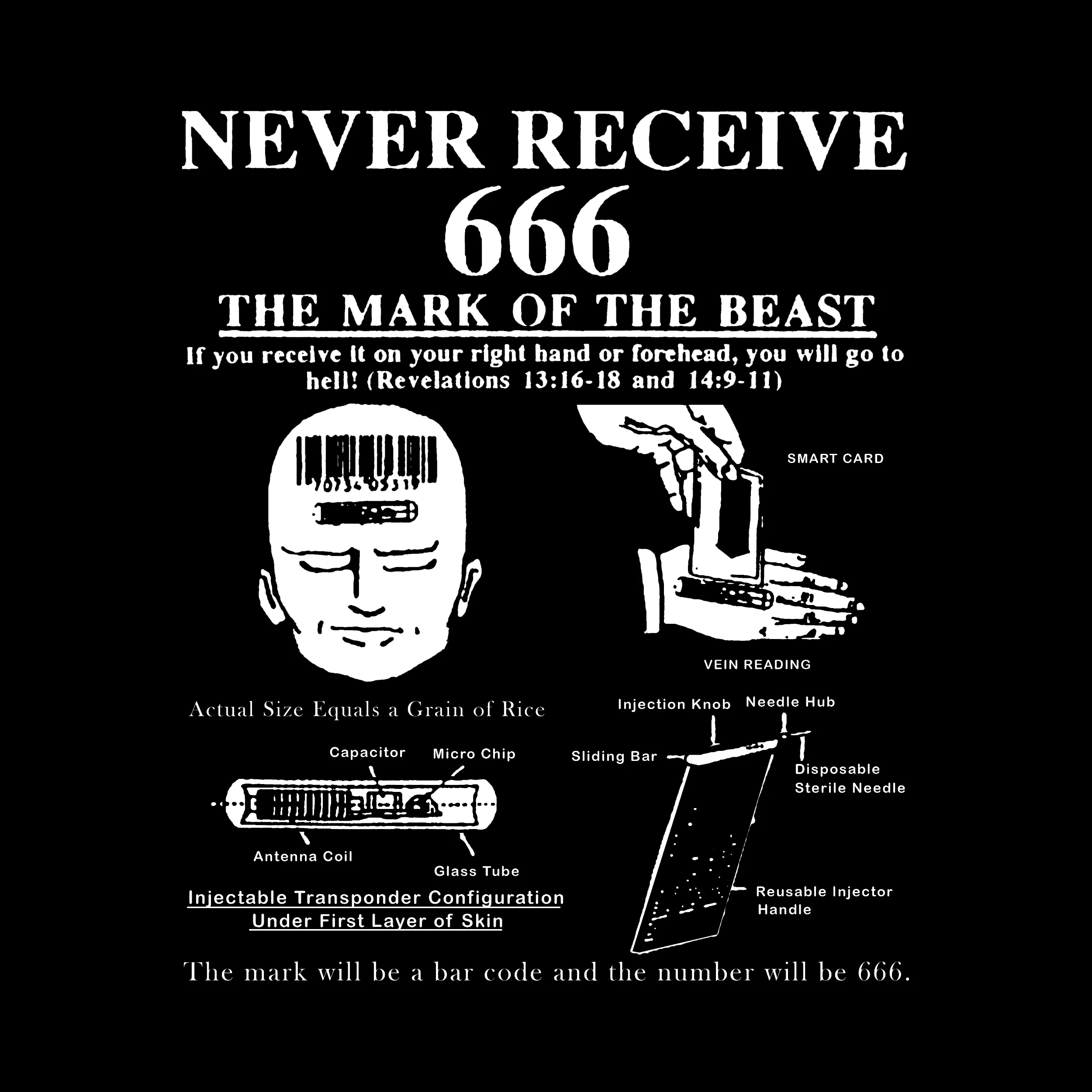 Never Receive 666 Slim Fit Tee