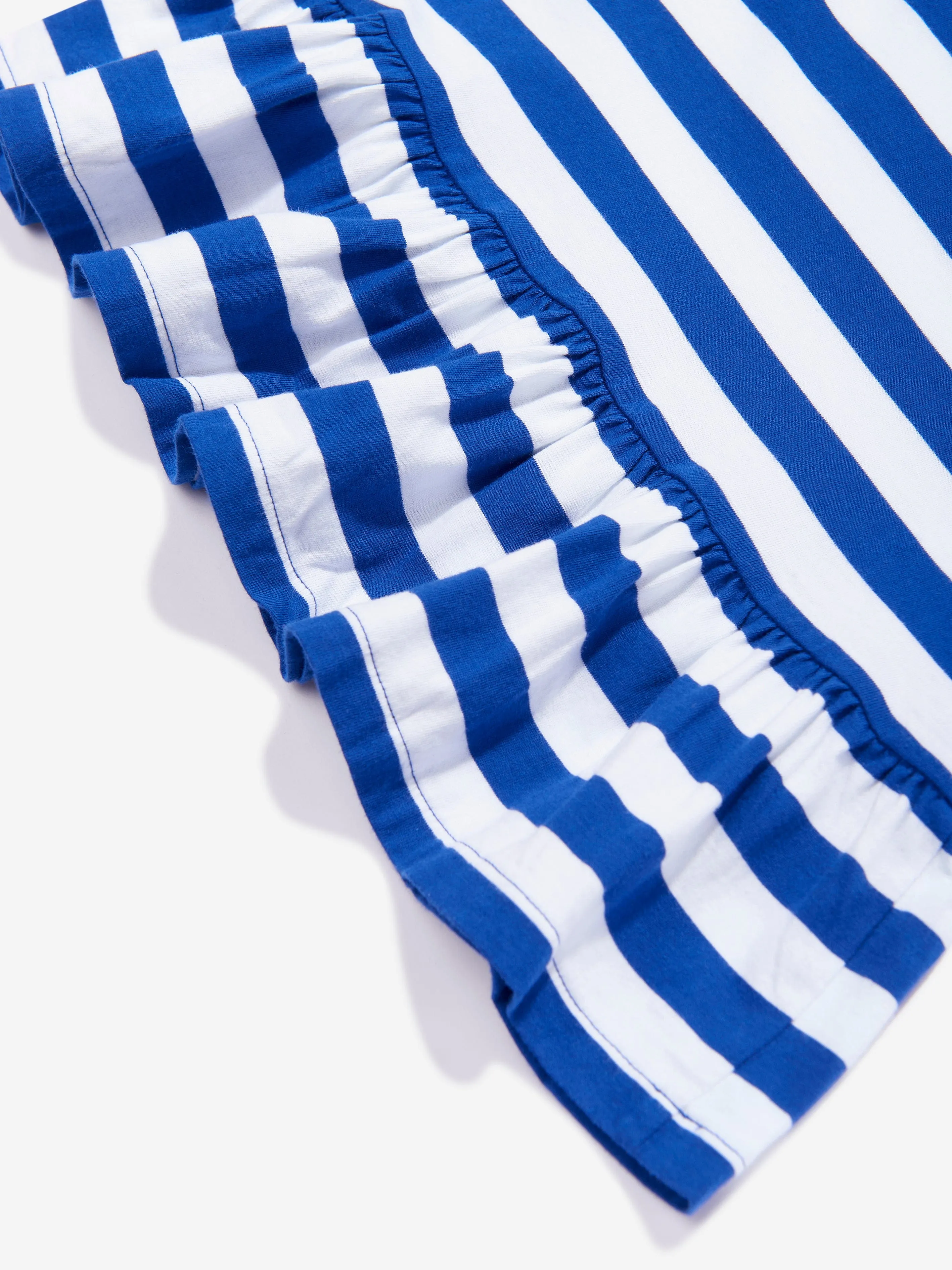 Ralph Lauren Girls Striped Bear Dress in Blue