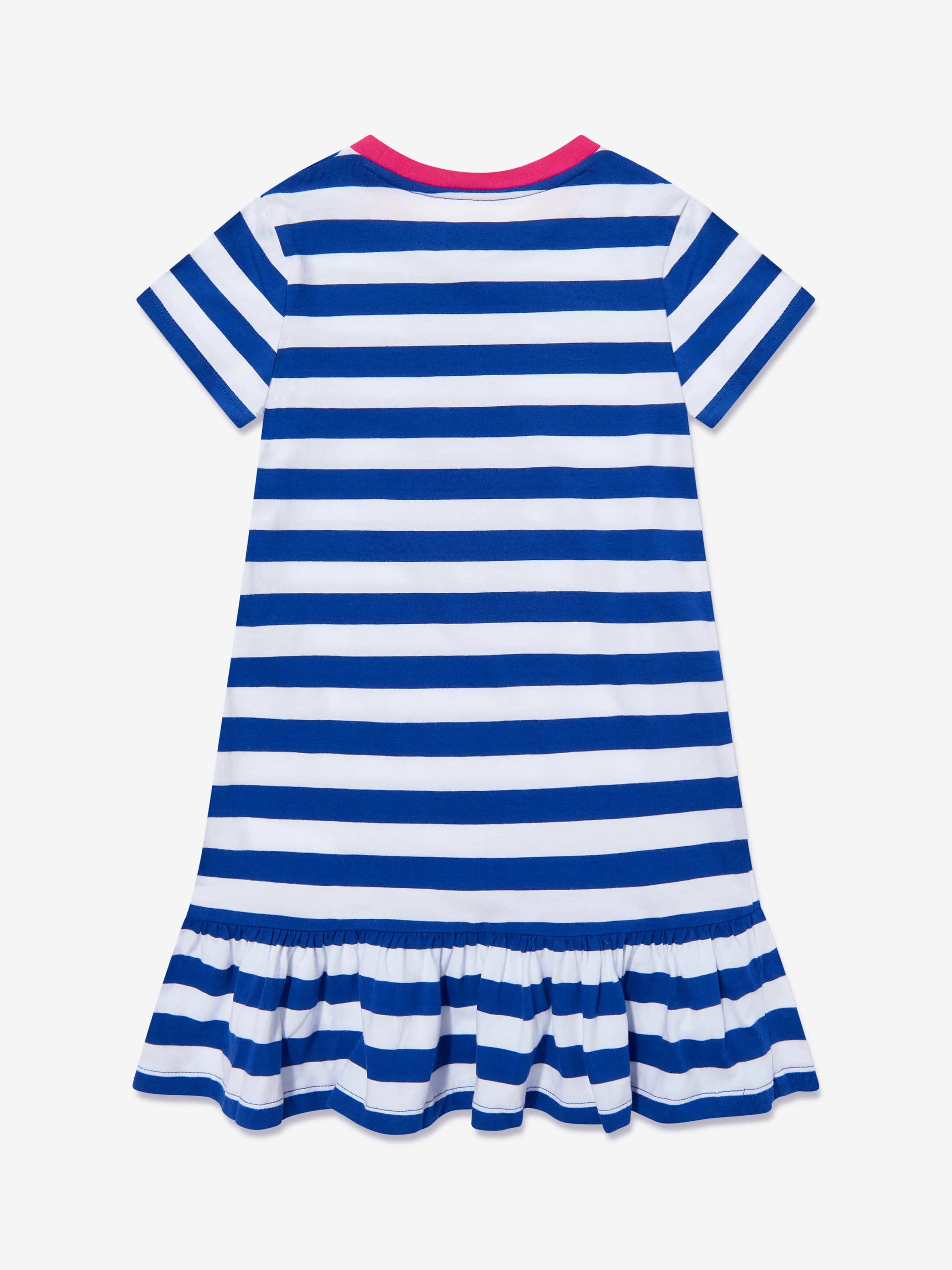 Ralph Lauren Girls Striped Bear Dress in Blue