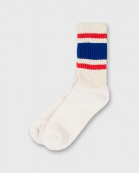 Retro Classic Socks in Royal/Red