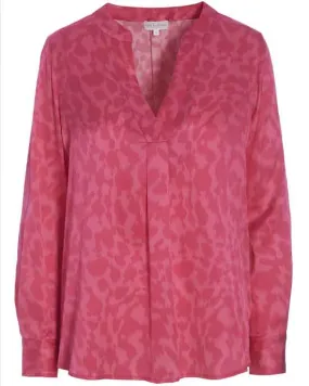 Santena Silk Shirt Animal Fuchsia