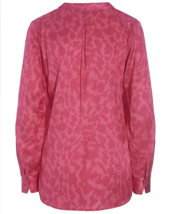 Santena Silk Shirt Animal Fuchsia