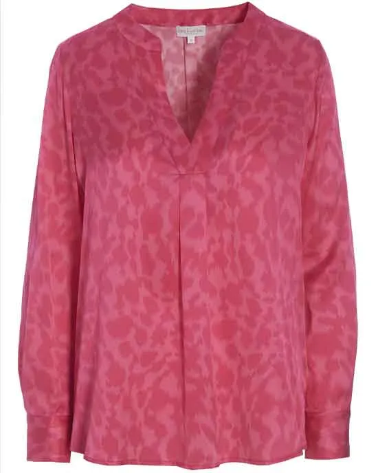Santena Silk Shirt Animal Fuchsia